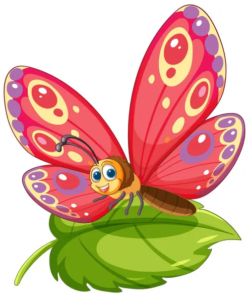 Яркая Векторная Иллюстрация Веселой Бабочки Лицензионные Стоковые Иллюстрации