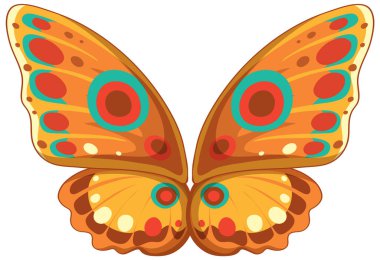 Detaylı desenli canlı kelebek kanatları