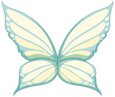 Basit bir kelebek dizaynındaki yumuşak pastel renkler