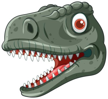 Bir dinozor kafasının vektör görüntüsü