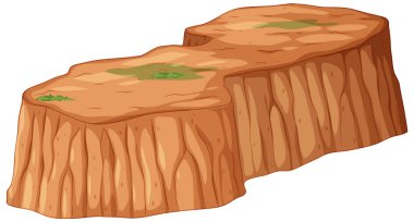 Bir çöl platosunun detaylı bir çizimi.