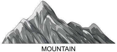 Yükselen bir dağın vektör çizimi