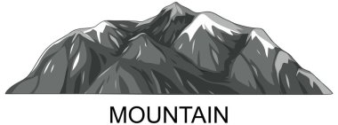 Bir dağ aralığının vektör illüstrasyonu