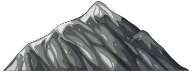 Engebeli bir dağ zirvesinin vektör çizimi