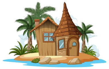 Tropikal bir adada rahat bir ev