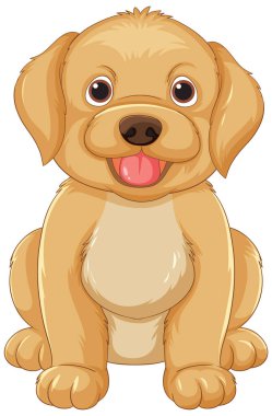 Mutlu yüzlü şirin bir köpek yavrusu.