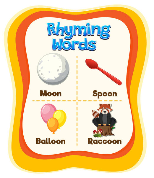 Illustration of words that rhyme together