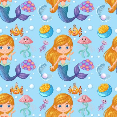 Denizkızları ve deniz canlıları kusursuz bir şekilde.