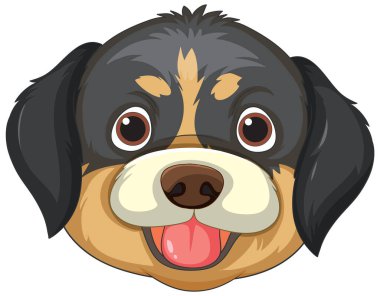 Cute dog with a happy expression clipart