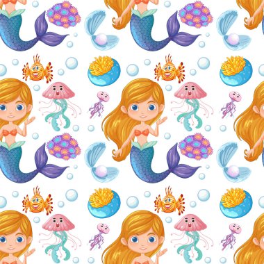 Denizkızları ve deniz canlıları kusursuz bir şekilde.