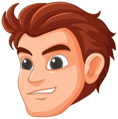 Mutlu bir karikatürcünün yüzü.