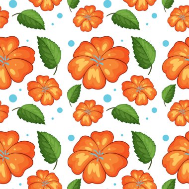 Yeşil yapraklı ve noktalı parlak turuncu çiçekler