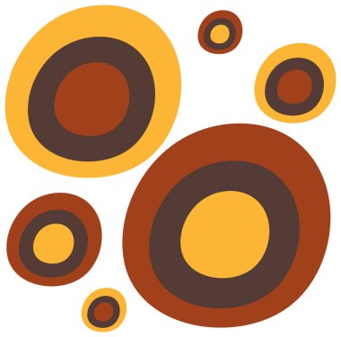 Renkli eşmerkezli daireler, kusursuz bir şablon.