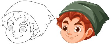 Şapkalı bir çocuğun görüntüsü.