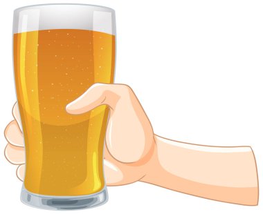 Elin bira bardağını tutuşu.