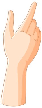 İki parmağınla yukarı doğru işaret et.