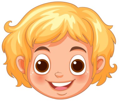 Kahverengi gözlü, gülümseyen çocuk.