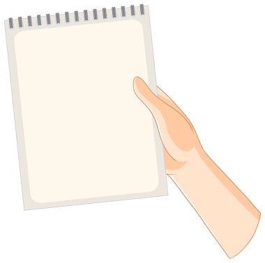 Not defterini tutan bir elin resmi.