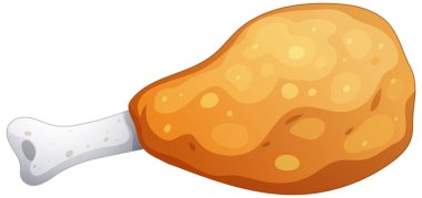 Çıtır altın sarısı tavuk budu vektör sanatı