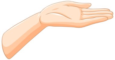 Açık elin vektör görüntüsü