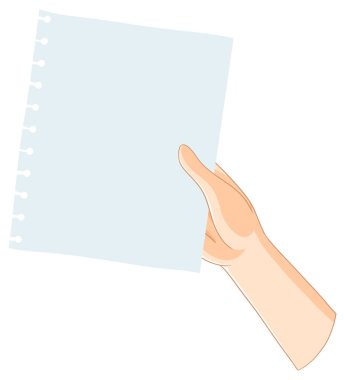 Boş bir kağıdı tutan bir el resmi