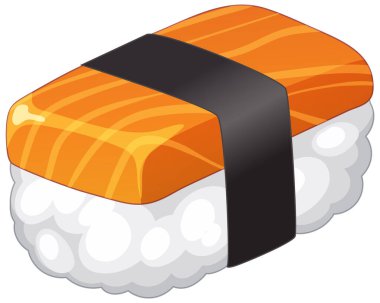 Pirinç ve somonlu renkli suşi.