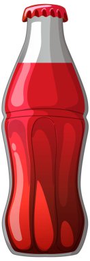 Kırmızı soda şişesinin vektör sanatı