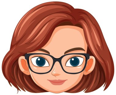 Kızıl saçlı bir kadının vektör sanatı