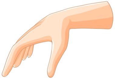 Uzanan bir elin vektör çizimi