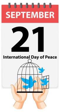 Kuşları kafesten salan eller barışı simgeler.