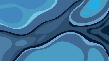 Akan mavi desenler okyanus dalgalarına ve akıntılara benziyor.