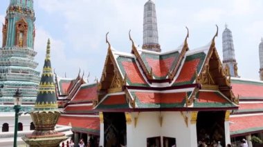 Bangkok, Tayland 'daki canlı tapınak mimarisi