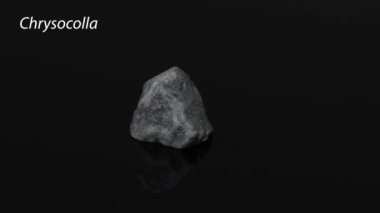 Bir chrysocolla mineral numunesinin dönüşümlü görünümü