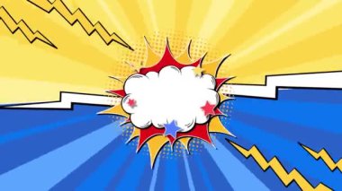 Canlı bir çizgi roman tarzında dinamik patlama