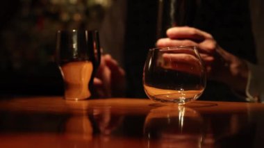 İçkisini sallayan bir barmenin dizisi