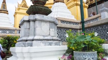 Bangkok 'un ikonik tapınak bölgesinde Pagoda manzarası