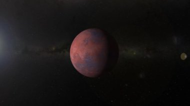 Mars uzayda dönüyor ve hareket ediyor