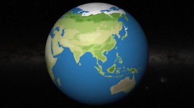 Dünya 'ya Kabil' e yakınlaşmanın dijital animasyonu