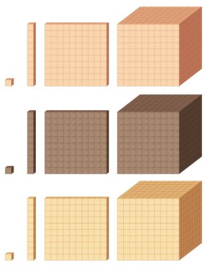 Matematik kavramları öğretmek için blokların çizimi