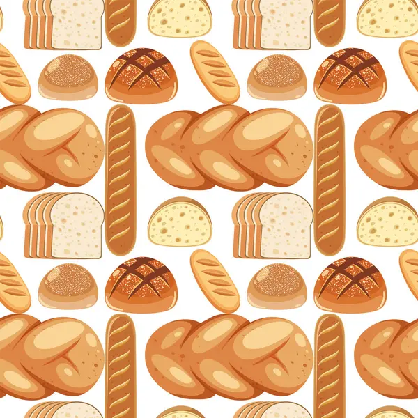 Çeşitli ekmek türlerinin kusursuz deseni