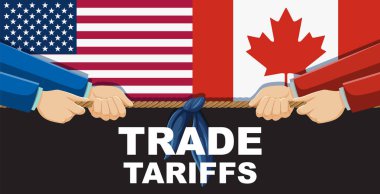 ABD ve Kanada arasındaki ticari gerginliğin gösterimi