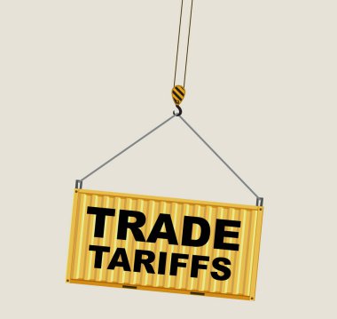 Nakliye konteynırındaki ticaret tarifelerinin çizimi