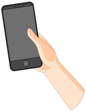 Akıllı telefonu tutan bir el, bağlantıyı sembolize eder.