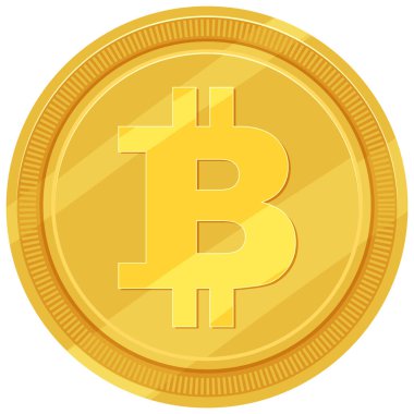 Parlak bir Bitcoin 'in vektör görüntüsü