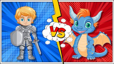 Bir şövalye, dost bir ejderhayla karşılaşır.