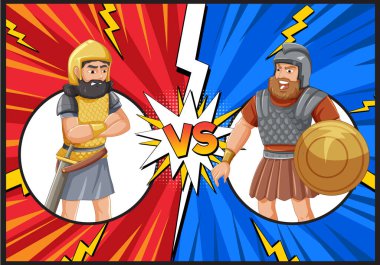 İki zırhlı savaşçı çatışmaya giriyor.