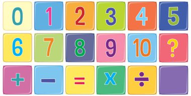 Matematik temellerini öğrenmek için parlak sayılar ve semboller