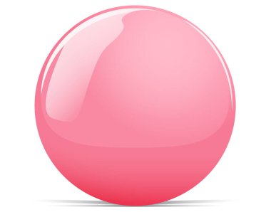 Yansıtıcı yüzeyi olan parlak pembe bir küre.