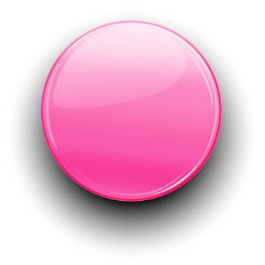 Yansıtıcı yüzeyi olan parlak pembe bir düğme.