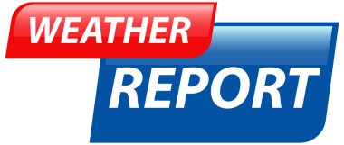 Canlı renkleri ve parlak tipografisi olan modern bir hava raporu tasarımı içeren cesur vektör illüstrasyonu